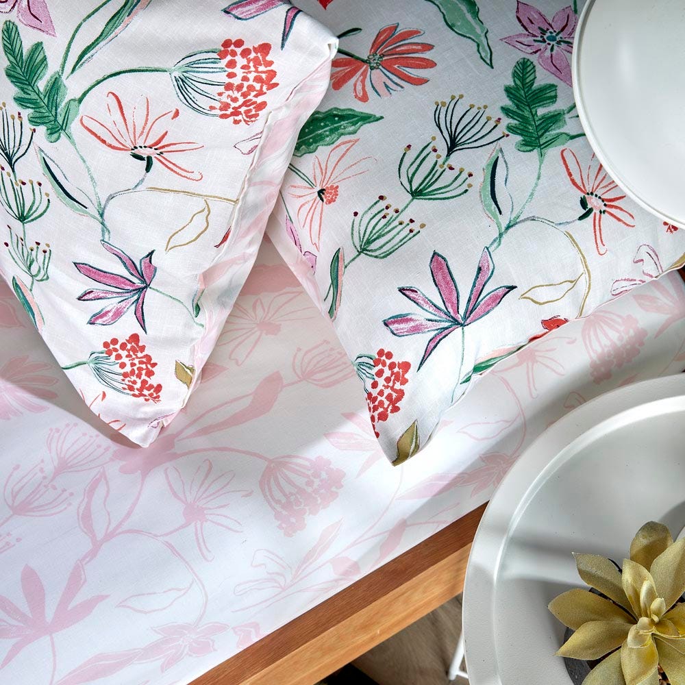 Bailey Oxford Pillowcase Pair Coral