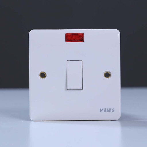 [ELE-Dan-01435] MILANO 20A DP SWITCH WITH NEON